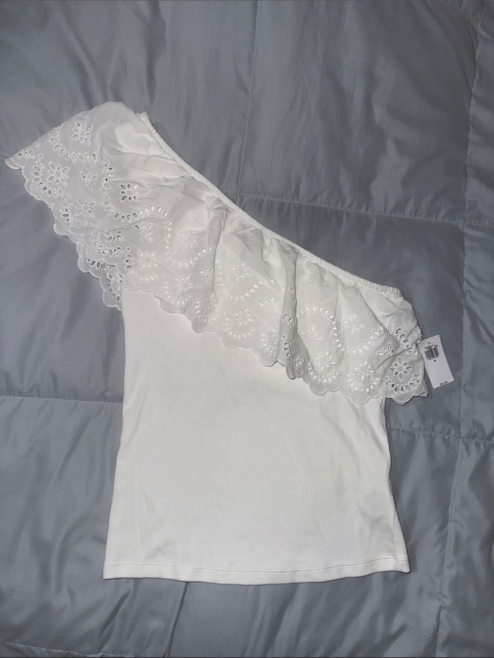 Old Navy off the shoulder white fitted shirt